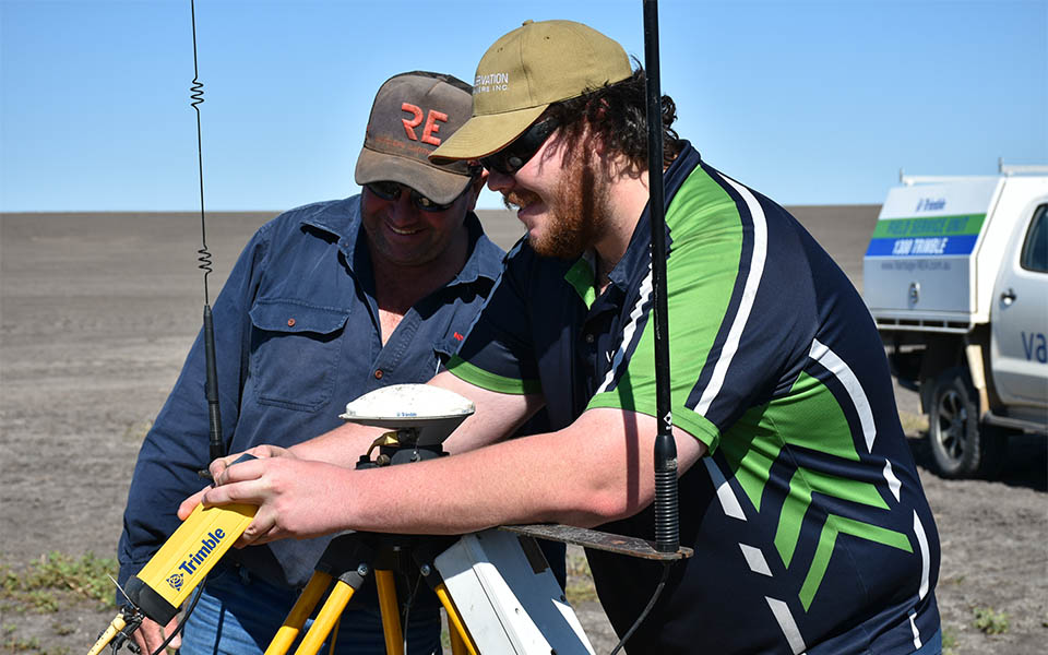 Vantage rep setting up Trimble GNSS Corrections system